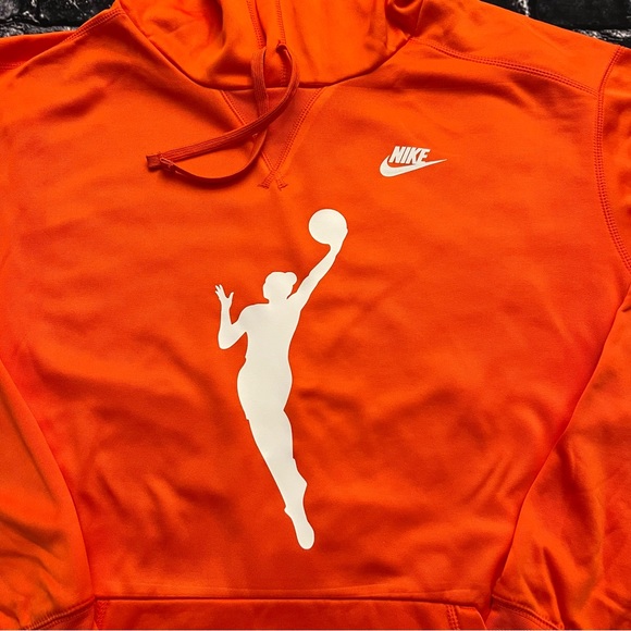 Nike WNBA Logo Men’s XL Hoodie Women’s Basketball Orange Pullover NEW - Picture 2 of 6